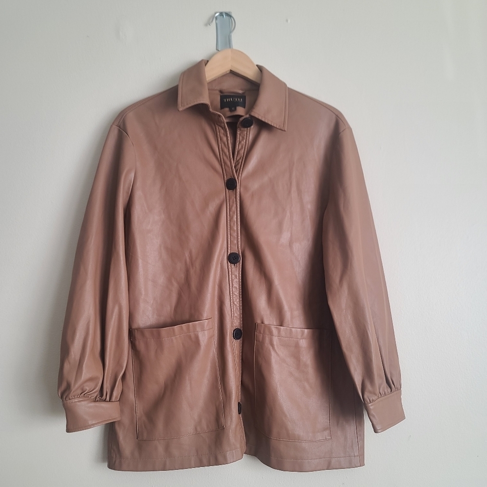 Truth faux leather shacket size m